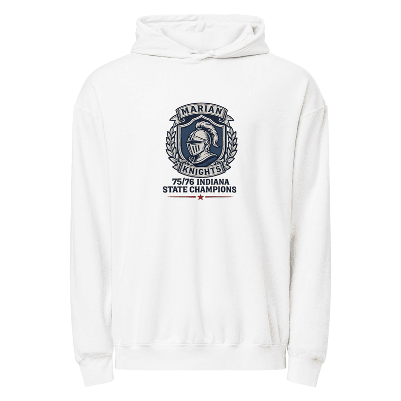Marian 50th Knights Crest Hoodie
